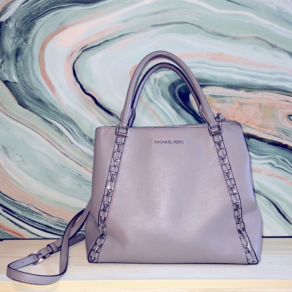 Michael Kors grey leather bag